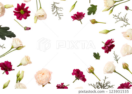 PNG, March 8. Frame of flowers, with space for text, isolated on white background. PNG, March 8. Frame of flowers, with space for text, isolated on white background. 123931535