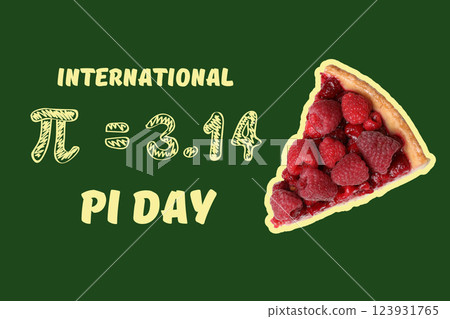 Pi day, a traditional berry pie, for Pi Day. 123931765