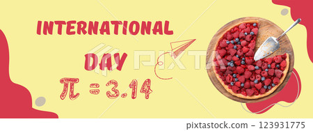 Pi day, a traditional berry pie, for Pi Day. Pi day, a traditional berry pie, for Pi Day. 123931775