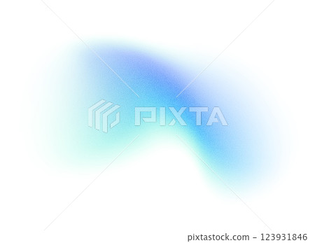 Abstract gradient shape with noise. Blue blurred grainy color gradation, vibrant design element. 123931846