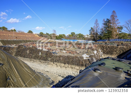 Excavation site of the Sunpu Castle tower base, Shizuoka City Excavation site of the Sunpu Castle tower base, Shizuoka City 123932358