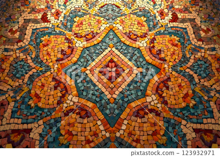 pattern of kaleidoscope abstract grey pattern 123932971