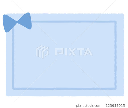 A blue message card with a hand-drawn feel (no lines) 123933015
