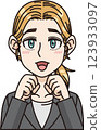 白人女性辦公室職員 123933097