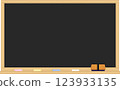 Plain chalkboard frame with wood grain pattern 123933135