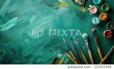Art supplies. Generative AI 123933566