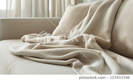 Beige fabric texture. Generative AI Beige fabric texture. Generative AI 123933596