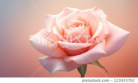 Rose greeting card. Generative AI 123933702