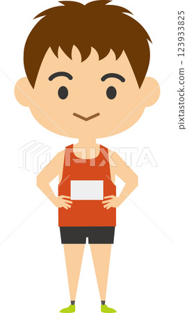 Illustration of a male track and field athlete 123933825