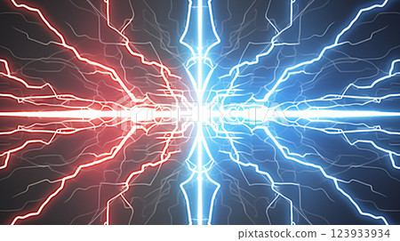 "Comparative red and blue energy background" 123933934