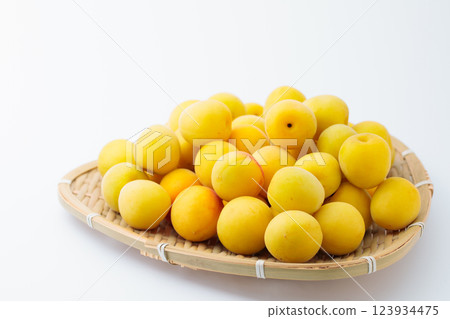 Ripe large plums 123934475