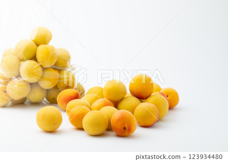 Ripe large plums 123934480