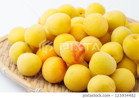 Ripe large plums 123934482