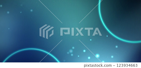 Abstract background with vibrant circle and soft bokeh effect in shade of blue and teal providing a calming atmosphere 123934663