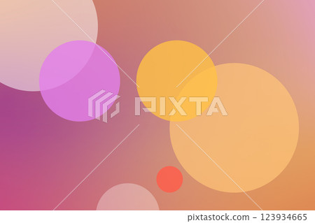 Colorful geometric circle shape on gradient pinkish orange color background. Colorful geometric circle shape on gradient pinkish orange color background. 123934665