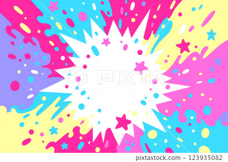 Pop colorful explosion effect background Pop colorful explosion effect background 123935082
