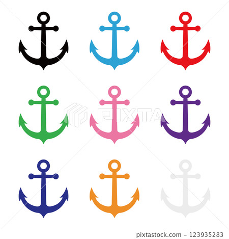 錨圖標集 123935283