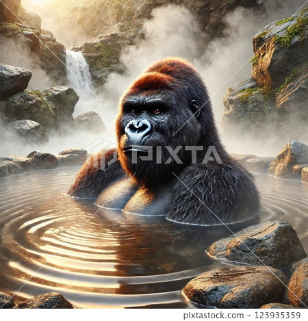 Hot Spring Gorilla 123935359