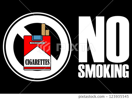 招牌插圖 - 禁止吸煙 - 123935545