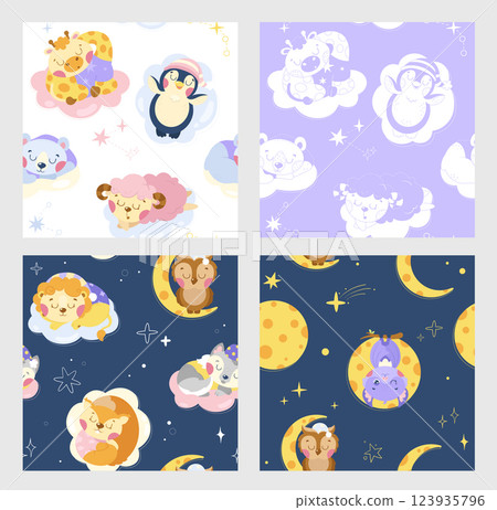 gift, symbol, greeting, happy, smile, cloud, character, animals, asleep, decoration, element, sky, night, collection, creative, moon, light, background, fabric, animal, poster, card, child, birthday,  123935796