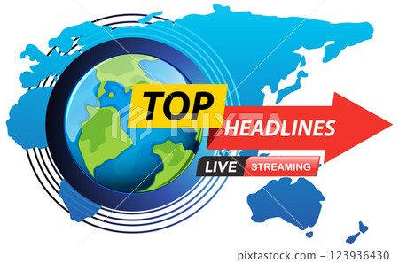 Global News Streaming Illustration Global News Streaming Illustration 123936430