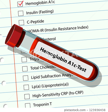 Medical Blood Test Checklist Illustration Medical Blood Test Checklist Illustration 123936438