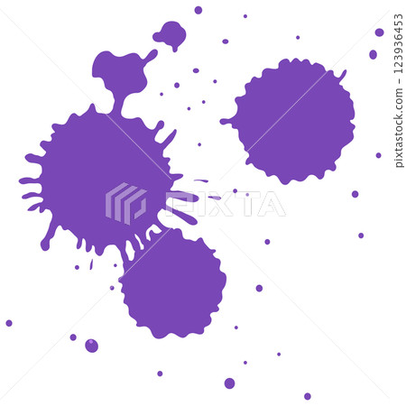 Purple Ink Splatter Vector Art 123936453