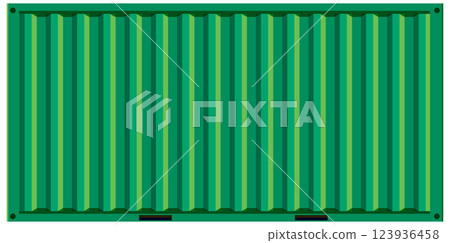 Green Shipping Container Illustration 123936458