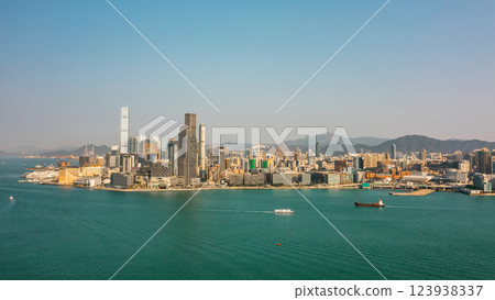 Aerial view Kowloon urban area Aerial view Kowloon urban area 123938337