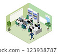 Office isometric illustration 123938787