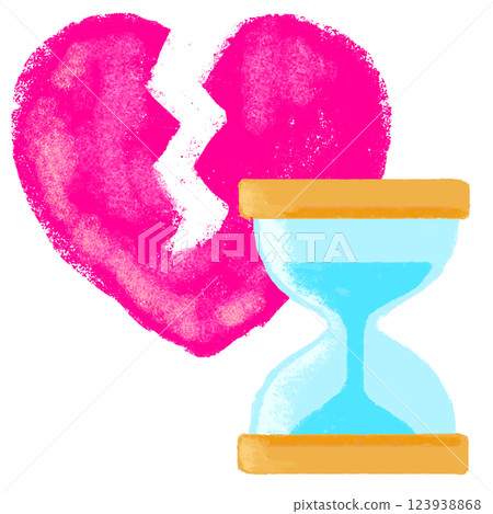 Simple illustration, crayon touch, love is limited Simple illustration, crayon touch, love is limited 123938868