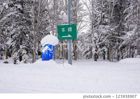 Chashinai Parking Area in winter (Dou Expressway, outbound) 123938907
