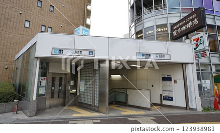 Elevators and escalators installed at Exit 2a of Ochiai Station on the Tokyo Metro Tozai Line Elevators and escalators installed at Exit 2a of Ochiai Station on the Tokyo Metro Tozai Line 123938981