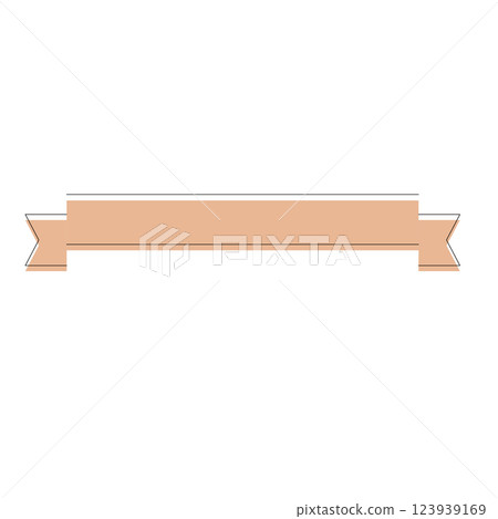 A simple and cute ribbon frame that can be used for icons and decorations A simple and cute ribbon frame that can be used for icons and decorations 123939169
