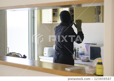 竊賊翻找房屋的圖片 123939587