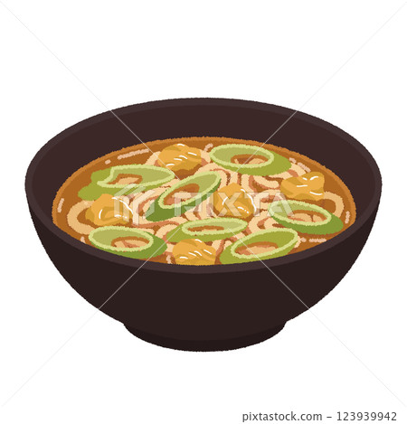 Curry Nanban Udon illustration Curry Nanban Udon illustration 123939942