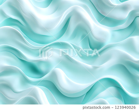 Calm water background with seamless waves in pastel blue tones 123940026