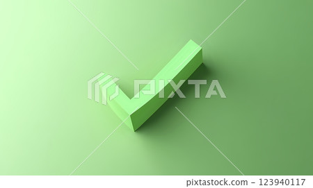 Elegant green tick emoji featuring a contemporary design aesthetic Elegant green tick emoji featuring a contemporary design aesthetic 123940117