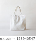 白色背景中的普通手提袋 123940547
