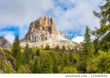 Ra Gusela Peak, Giau Pass, South Tyrol Italy 123940648