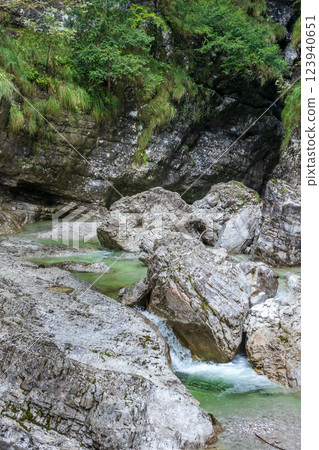 Pools of Cadini del Brenton, Dolomites, Italy 123940651
