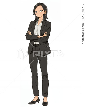 微笑的年輕女性辦公室職員AI 微笑的年輕女性辦公室職員AI 123940712