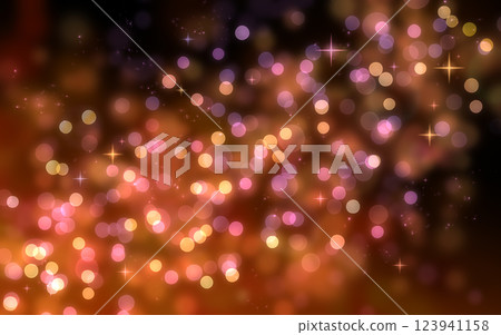 金色閃閃發光的背景照明散景光 金色閃閃發光的背景照明散景光 123941158