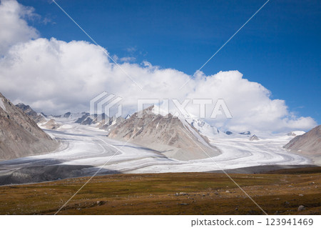 Altai tavan bogd national park landscape, Potanin Glacier, Mongolia Altai tavan bogd national park landscape, Potanin Glacier, Mongolia 123941469