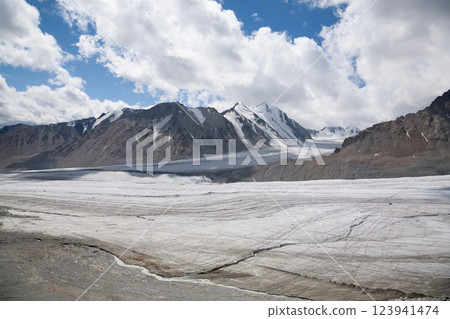 Altai tavan bogd national park landscape, Potanin Glacier, Mongolia Altai tavan bogd national park landscape, Potanin Glacier, Mongolia 123941474
