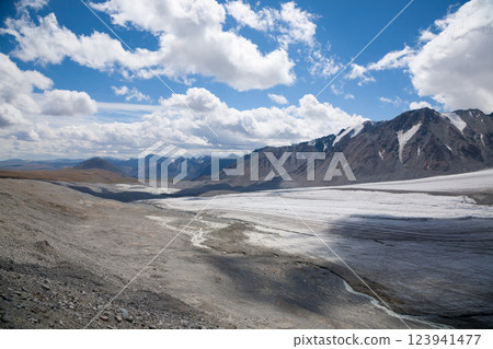 Altai tavan bogd national park landscape, Potanin Glacier, Mongolia Altai tavan bogd national park landscape, Potanin Glacier, Mongolia 123941477