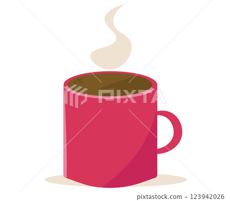 咖啡杯。熱咖啡。向量插圖 咖啡杯。熱咖啡。向量插圖 123942026