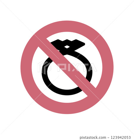 Icon illustration of no littering 123942053