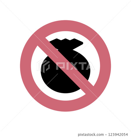 Icon illustration of no littering 123942054