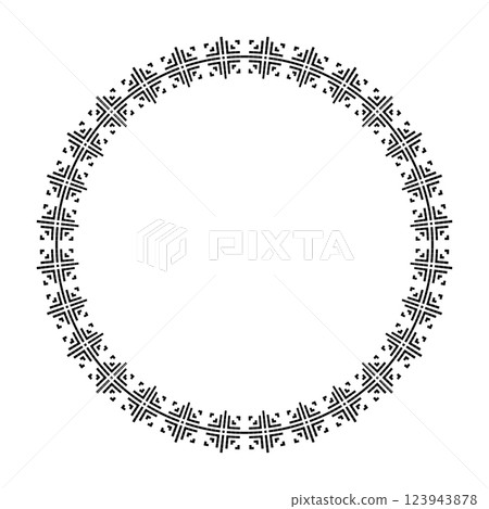 Radial Geometric Circle Pattern for Decorative Round Frame. Radial Geometric Circle Pattern for Decorative Round Frame. 123943878